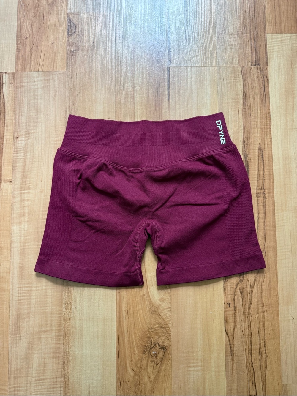 DFYME Women's Athletic Shorts in Burgundy